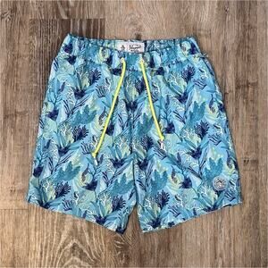 Original Penguin by Munsingwear Men's Swim Shorts Floral Blue Size S
